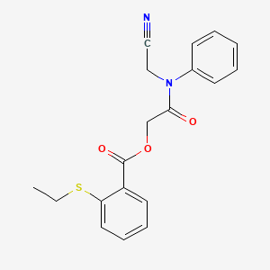 molecular formula C19H18N2O3S B2448370 [(Cyanomethyl)(phenyl)carbamoyl]methyl 2-(ethylsulfanyl)benzoate CAS No. 1099351-82-2