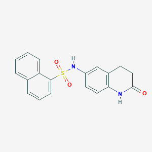 molecular formula C19H16N2O3S B2448376 N-(2-oxo-1,2,3,4-tetrahydroquinolin-6-yl)naphthalene-1-sulfonamide CAS No. 922059-51-6