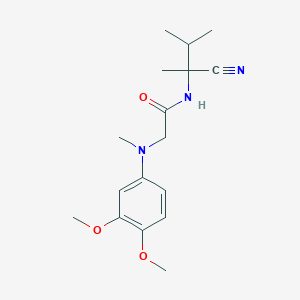 molecular formula C17H25N3O3 B2448382 N-(1-cyano-1,2-dimethylpropyl)-2-[(3,4-dimethoxyphenyl)(methyl)amino]acetamide CAS No. 1252537-16-8