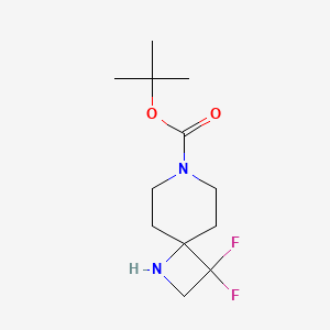 molecular formula C12H20F2N2O2 B2448392 Tert-butyl 3,3-difluoro-1,7-diazaspiro[3.5]nonane-7-carboxylate CAS No. 1935075-16-3