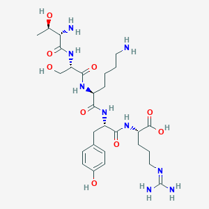 molecular formula C28H47N9O9 B024484 苏氨酸-丝氨酸-赖氨酸-酪氨酸-精氨酸 CAS No. 83759-54-0