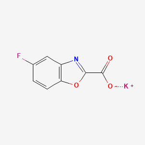 molecular formula C8H3FKNO3 B2448404 Potassium;5-fluoro-1,3-benzoxazole-2-carboxylate CAS No. 2375270-70-3