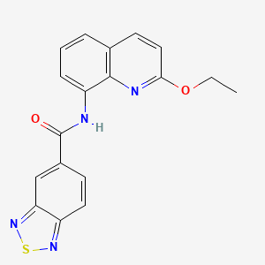 molecular formula C18H14N4O2S B2448406 N-(2-ethoxyquinolin-8-yl)benzo[c][1,2,5]thiadiazole-5-carboxamide CAS No. 1251576-89-2
