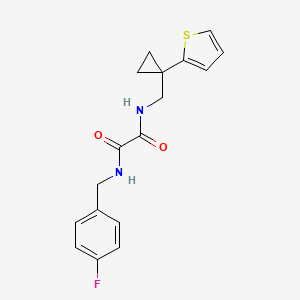 N1-(4-fluorobenzyl)-N2-((1-(thiophen-2-yl)cyclopropyl)methyl)oxalamide