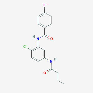molecular formula C17H16ClFN2O2 B244841 N-[5-(butanoylamino)-2-chlorophenyl]-4-fluorobenzamide 