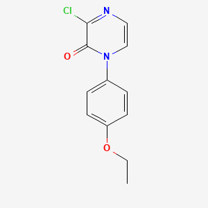 molecular formula C12H11ClN2O2 B2448417 3-chloro-1-(4-ethoxyphenyl)pyrazin-2(1H)-one CAS No. 2108822-16-6