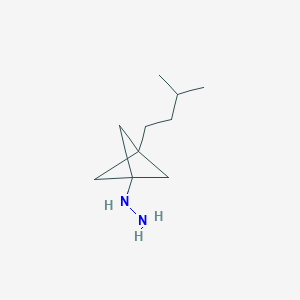molecular formula C10H20N2 B2448419 [3-(3-Methylbutyl)-1-bicyclo[1.1.1]pentanyl]hydrazine CAS No. 2287312-34-7