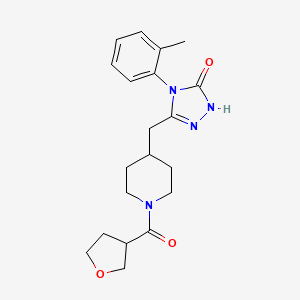 3-((1-(tetrahydrofuran-3-carbonyl)piperidin-4-yl)methyl)-4-(o-tolyl)-1H-1,2,4-triazol-5(4H)-one