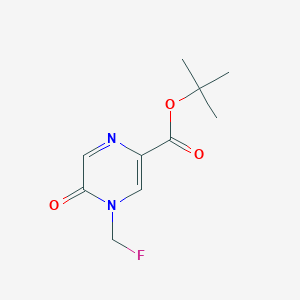 molecular formula C10H13FN2O3 B2448428 tert-Butyl 4-(fluoromethyl)-5-oxo-4,5-dihydropyrazine-2-carboxylate CAS No. 1956306-79-8