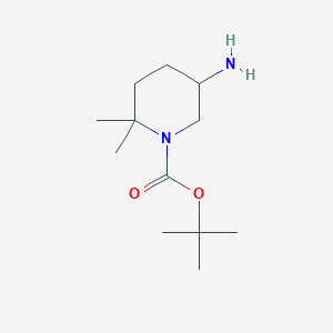 molecular formula C12H24N2O2 B2448429 Tert-butyl 5-amino-2,2-dimethylpiperidine-1-carboxylate CAS No. 1894906-99-0