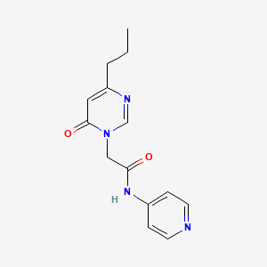 molecular formula C14H16N4O2 B2448433 2-(6-oxo-4-propylpyrimidin-1(6H)-yl)-N-(pyridin-4-yl)acetamide CAS No. 1172101-43-7