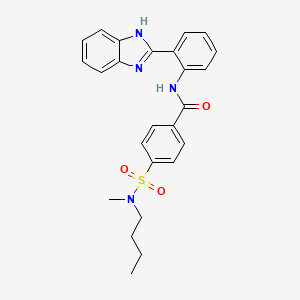 molecular formula C25H26N4O3S B2448434 N-(2-(1H-benzo[d]imidazol-2-yl)phenyl)-4-(N-butyl-N-methylsulfamoyl)benzamide CAS No. 683762-62-1