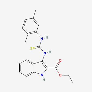 molecular formula C20H21N3O2S B2448439 ethyl 3-[(2,5-dimethylphenyl)carbamothioylamino]-1H-indole-2-carboxylate CAS No. 686736-58-3