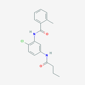 molecular formula C18H19ClN2O2 B244844 N-[5-(butanoylamino)-2-chlorophenyl]-2-methylbenzamide 