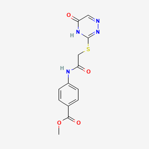 methyl 4-[2-(5-oxo-4H-1,2,4-triazin-3-ylthio)acetylamino]benzoate