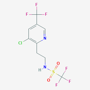 N-{2-[3-chloro-5-(trifluoromethyl)pyridin-2-yl]ethyl}-1,1,1-trifluoromethanesulfonamide