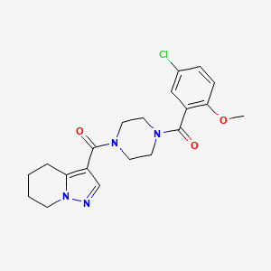 (4-(5-Chloro-2-methoxybenzoyl)piperazin-1-yl)(4,5,6,7-tetrahydropyrazolo[1,5-a]pyridin-3-yl)methanone