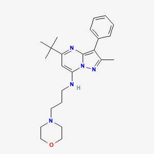 5-tert-butyl-2-methyl-N-(3-morpholin-4-ylpropyl)-3-phenylpyrazolo[1,5-a]pyrimidin-7-amine