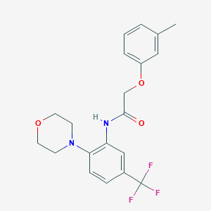 2-(3-methylphenoxy)-N-[2-morpholin-4-yl-5-(trifluoromethyl)phenyl]acetamide