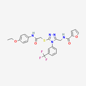 N-((5-((2-((4-ethoxyphenyl)amino)-2-oxoethyl)thio)-4-(3-(trifluoromethyl)phenyl)-4H-1,2,4-triazol-3-yl)methyl)furan-2-carboxamide