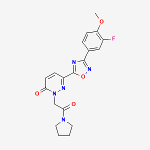 6-[3-(3-fluoro-4-methoxyphenyl)-1,2,4-oxadiazol-5-yl]-2-(2-oxo-2-pyrrolidin-1-ylethyl)pyridazin-3(2H)-one