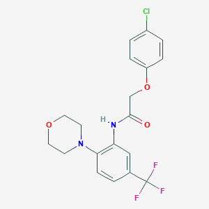 molecular formula C19H18ClF3N2O3 B244848 2-(4-chlorophenoxy)-N-[2-morpholin-4-yl-5-(trifluoromethyl)phenyl]acetamide 