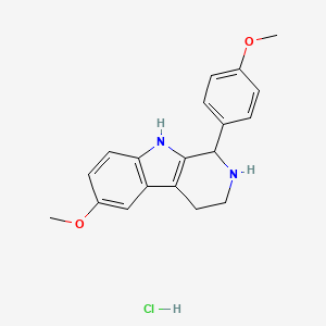 molecular formula C19H21ClN2O2 B2448480 盐酸6-甲氧基-1-(4-甲氧基苯基)-2,3,4,9-四氢-1H-β-咔啉 CAS No. 1158522-85-0