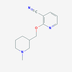 molecular formula C13H17N3O B2448482 2-[(1-Methylpiperidin-3-yl)methoxy]pyridine-3-carbonitrile CAS No. 1893677-69-4