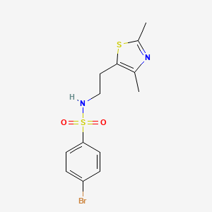 molecular formula C13H15BrN2O2S2 B2448487 4-bromo-N-(2-(2,4-dimethylthiazol-5-yl)ethyl)benzenesulfonamide CAS No. 873003-02-2