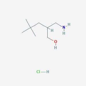 molecular formula C8H20ClNO B2448495 2-(氨基甲基)-4,4-二甲基戊醇；盐酸盐 CAS No. 2243512-64-1