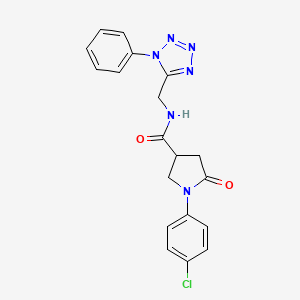 1-(4-chlorophenyl)-5-oxo-N-((1-phenyl-1H-tetrazol-5-yl)methyl)pyrrolidine-3-carboxamide