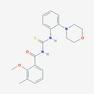 molecular formula C20H23N3O3S B244850 2-methoxy-3-methyl-N-{[2-(morpholin-4-yl)phenyl]carbamothioyl}benzamide 