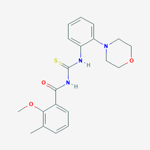 molecular formula C20H23N3O3S B244850 N-(2-methoxy-3-methylbenzoyl)-N'-[2-(4-morpholinyl)phenyl]thiourea 