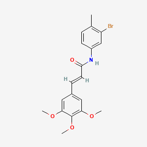 molecular formula C19H20BrNO4 B2448502 N-(3-溴-4-甲基苯基)-3-(3,4,5-三甲氧基苯基)丙烯酰胺 CAS No. 329778-42-9