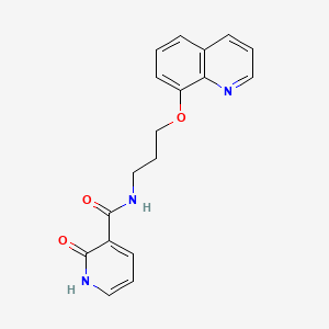 molecular formula C18H17N3O3 B2448511 2-oxo-N-(3-(quinolin-8-yloxy)propyl)-1,2-dihydropyridine-3-carboxamide CAS No. 1235270-24-2