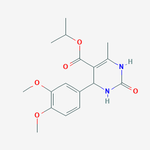 molecular formula C17H22N2O5 B2448528 Isopropyl 4-(3,4-dimethoxyphenyl)-6-methyl-2-oxo-1,2,3,4-tetrahydropyrimidine-5-carboxylate CAS No. 292853-09-9