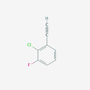molecular formula C8H4ClF B2448529 2-Chloro-1-ethynyl-3-fluorobenzene CAS No. 2003928-77-4