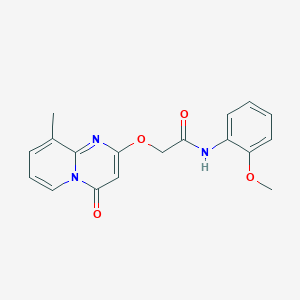 molecular formula C18H17N3O4 B2448531 N-(2-甲氧基苯基)-2-((9-甲基-4-氧代-4H-吡啶并[1,2-a]嘧啶-2-基)氧基)乙酰胺 CAS No. 1105251-42-0