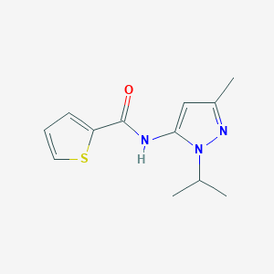 molecular formula C12H15N3OS B2448547 N-(1-isopropyl-3-methyl-1H-pyrazol-5-yl)thiophene-2-carboxamide CAS No. 1171690-13-3