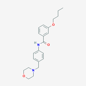 molecular formula C22H28N2O3 B244855 3-butoxy-N-[4-(morpholin-4-ylmethyl)phenyl]benzamide 