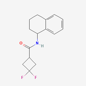 molecular formula C15H17F2NO B2448553 3,3-Difluoro-N-(1,2,3,4-tetrahydronaphthalen-1-yl)cyclobutane-1-carboxamide CAS No. 2325908-30-1