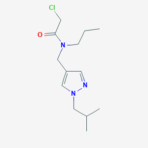 2-Chloro-N-[[1-(2-methylpropyl)pyrazol-4-yl]methyl]-N-propylacetamide