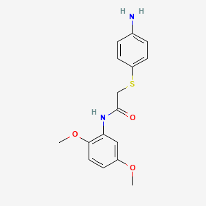 2-[(4-aminophenyl)sulfanyl]-N-(2,5-dimethoxyphenyl)acetamide