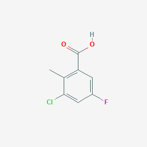 molecular formula C8H6ClFO2 B2448557 3-Chloro-5-fluoro-2-methylbenzoic acid CAS No. 1379210-16-8
