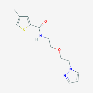 N-(2-(2-(1H-pyrazol-1-yl)ethoxy)ethyl)-4-methylthiophene-2-carboxamide
