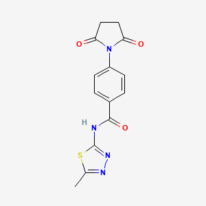 4-(2,5-dioxopyrrolidin-1-yl)-N-(5-methyl-1,3,4-thiadiazol-2-yl)benzamide