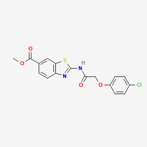 molecular formula C17H13ClN2O4S B2448562 2-(2-(4-氯苯氧基)乙酰胺基)苯并[d]噻唑-6-羧酸甲酯 CAS No. 888409-22-1