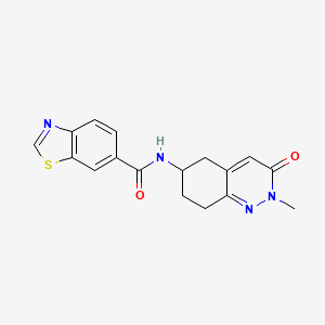molecular formula C17H16N4O2S B2448578 N-(2-methyl-3-oxo-2,3,5,6,7,8-hexahydrocinnolin-6-yl)benzo[d]thiazole-6-carboxamide CAS No. 2034277-01-3