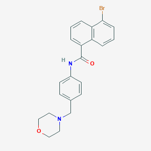 molecular formula C22H21BrN2O2 B244858 5-bromo-N-[4-(morpholin-4-ylmethyl)phenyl]naphthalene-1-carboxamide 
