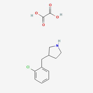 molecular formula C13H16ClNO4 B2448583 3-(2-氯苄基)吡咯烷草酸盐 CAS No. 1188263-58-2